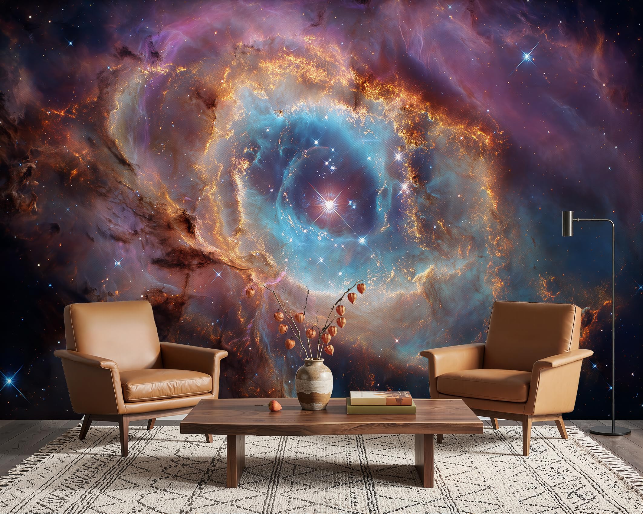 PaxGloz Galaxy Cosmic Wallpaper, Nebula Space Wall Mural for Living Room & Bedroom Teenage Room Kids Playroom, Non-Woven Decorative Wall Art 500x280 cm