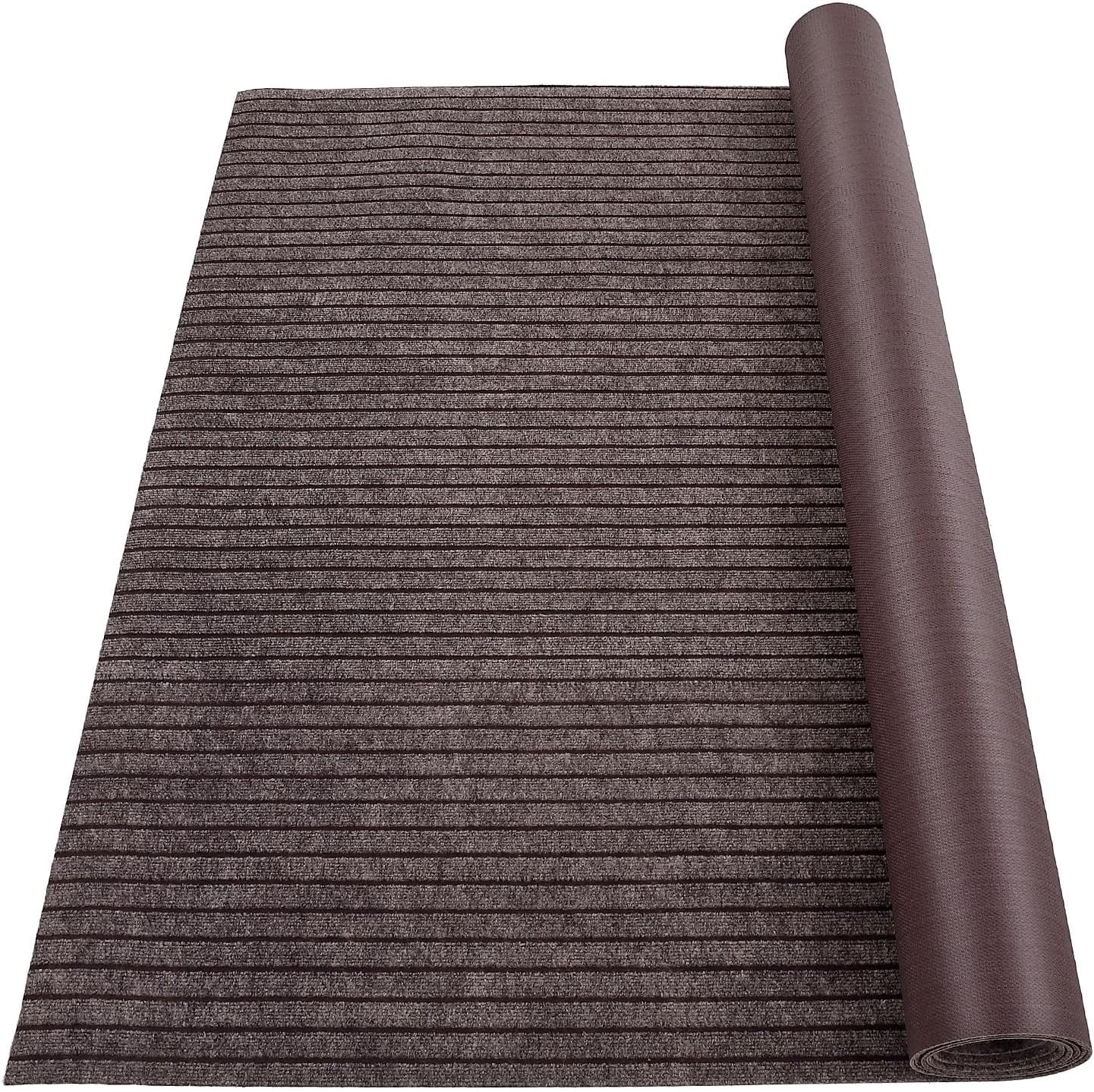 Waterproof Boat Carpet 6ft x 13.1ft – Brown Marine Carpet Roll with Non-Slip TPR Backing – Indoor Outdoor Floor Mat for Boat Deck, Patio, RV – Durable, Easy Clean, Custom Cut Available