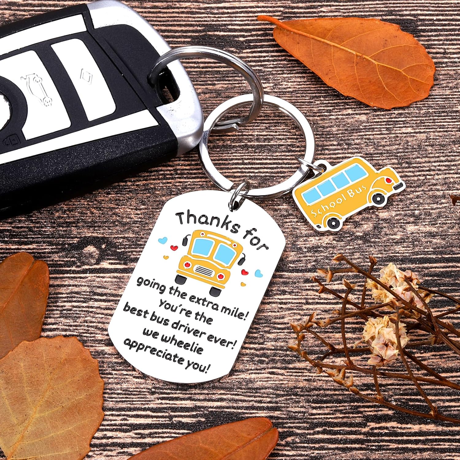 Bus Driver Appreciation Gifts for School Bus Driver Appreciation Gifts for Women Men Christmas Keychain Thank You Gifts for Bus Driver Him Her Employee Retirement Gifts for Bus Driver End of School - Image 3