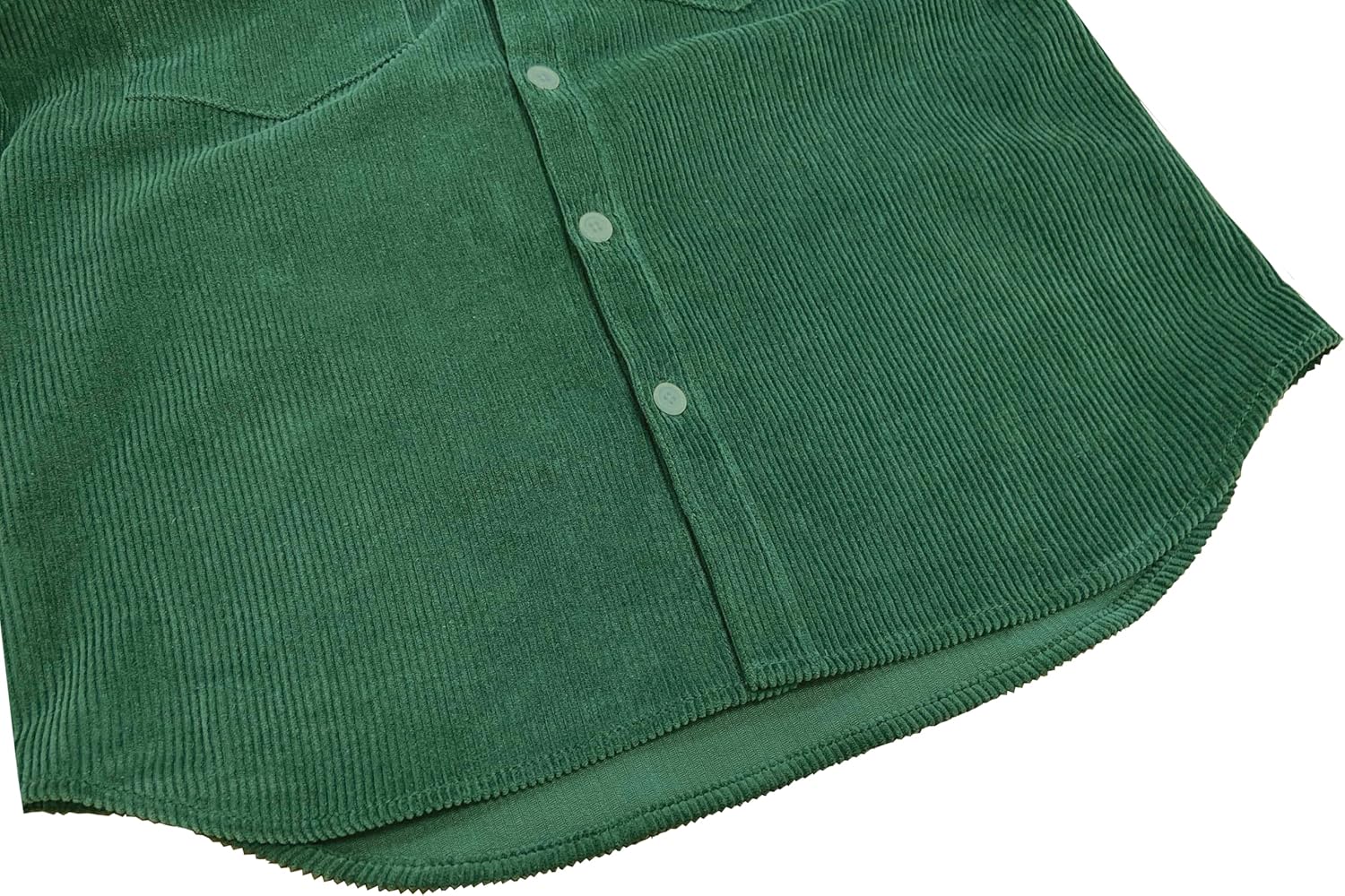 Unisex Women and Men Button Down Corduroy Shacket Jacket Shirt Cotton Heavy Corduroy Long Sleeve with Flap Pockets - Image 8