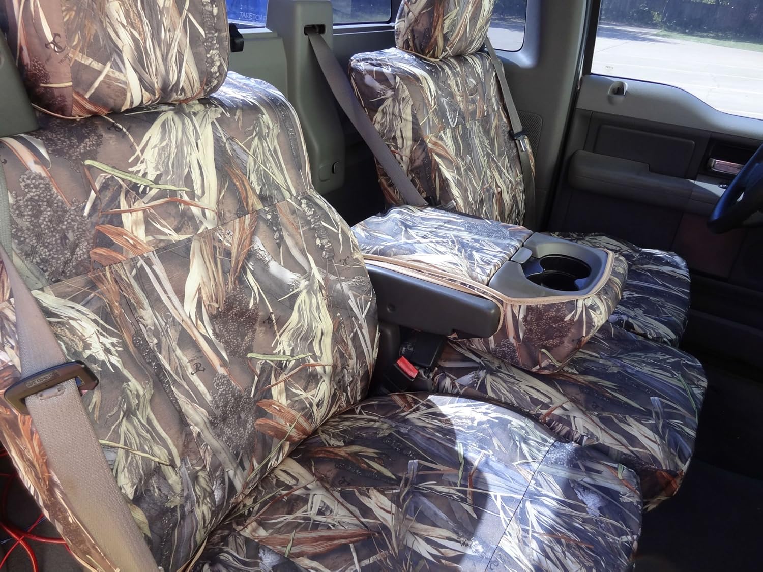 Durafit Seat Covers Made to fit 2004-2008 Ford F150 XLT Super Cab Complete Front and Rear Seat Set Custom Exact Fit Seat Covers, Bullrush Camo Endura Save Now