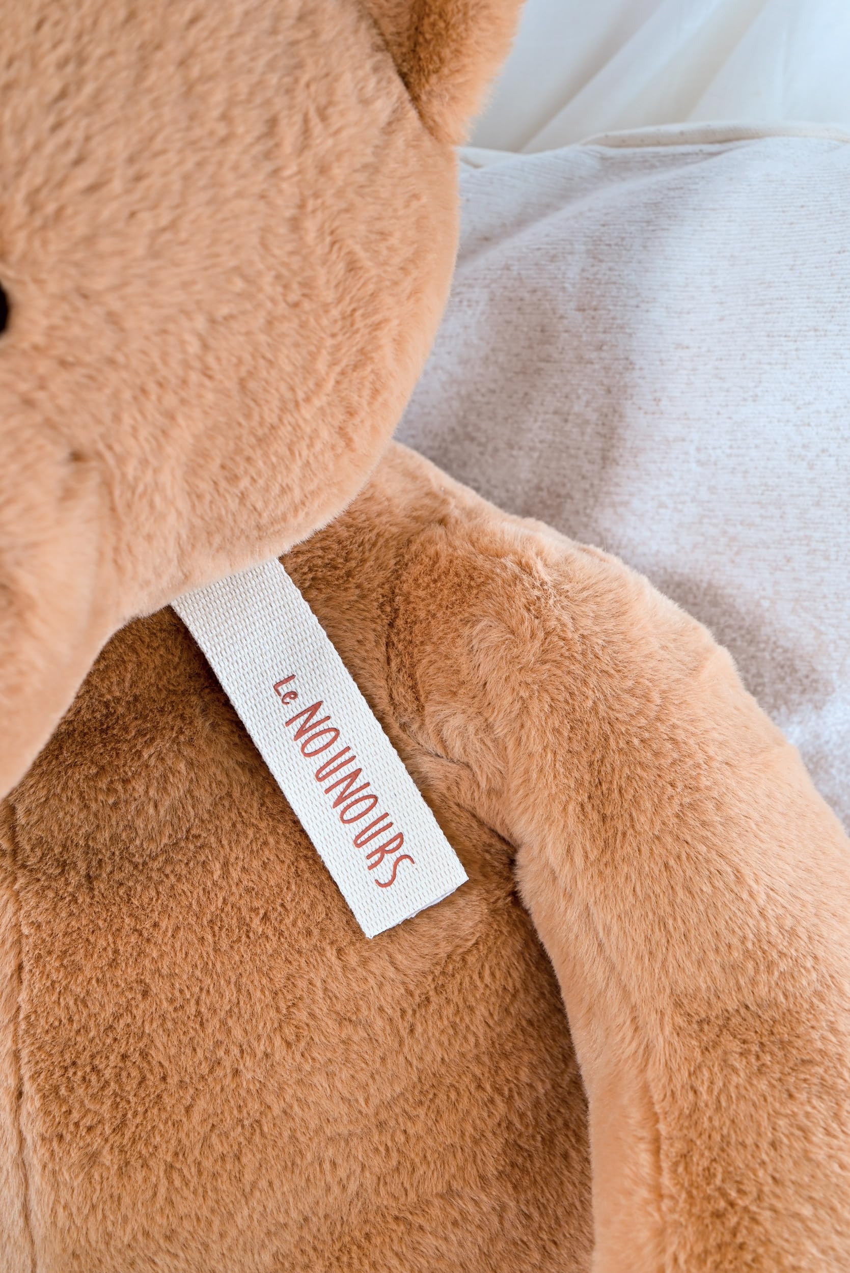 Histoire d'Ours - Le Teddybär, Haselnuss, 75 cm, Braun – 75 cm – Geschenk zur Geburt – HO3228