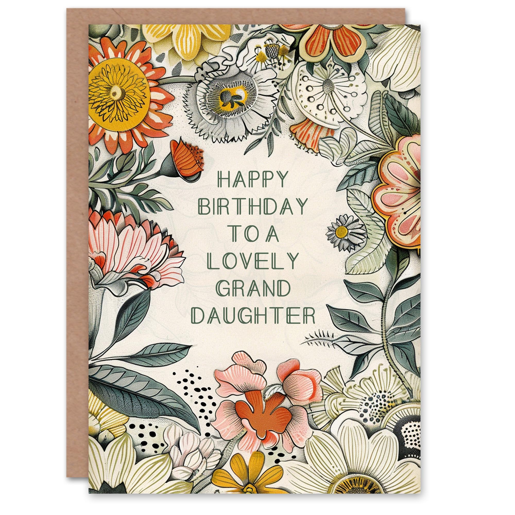 Artery8 Women's Birthday Card - Botanical Flower Bouquet Design