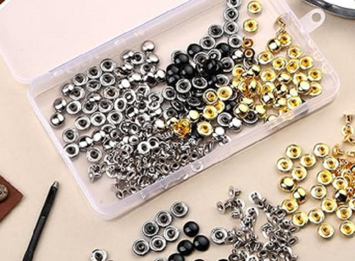 Amazon.com: 180 Sets 10mm Leather Rivets, 3 Colors Double Round