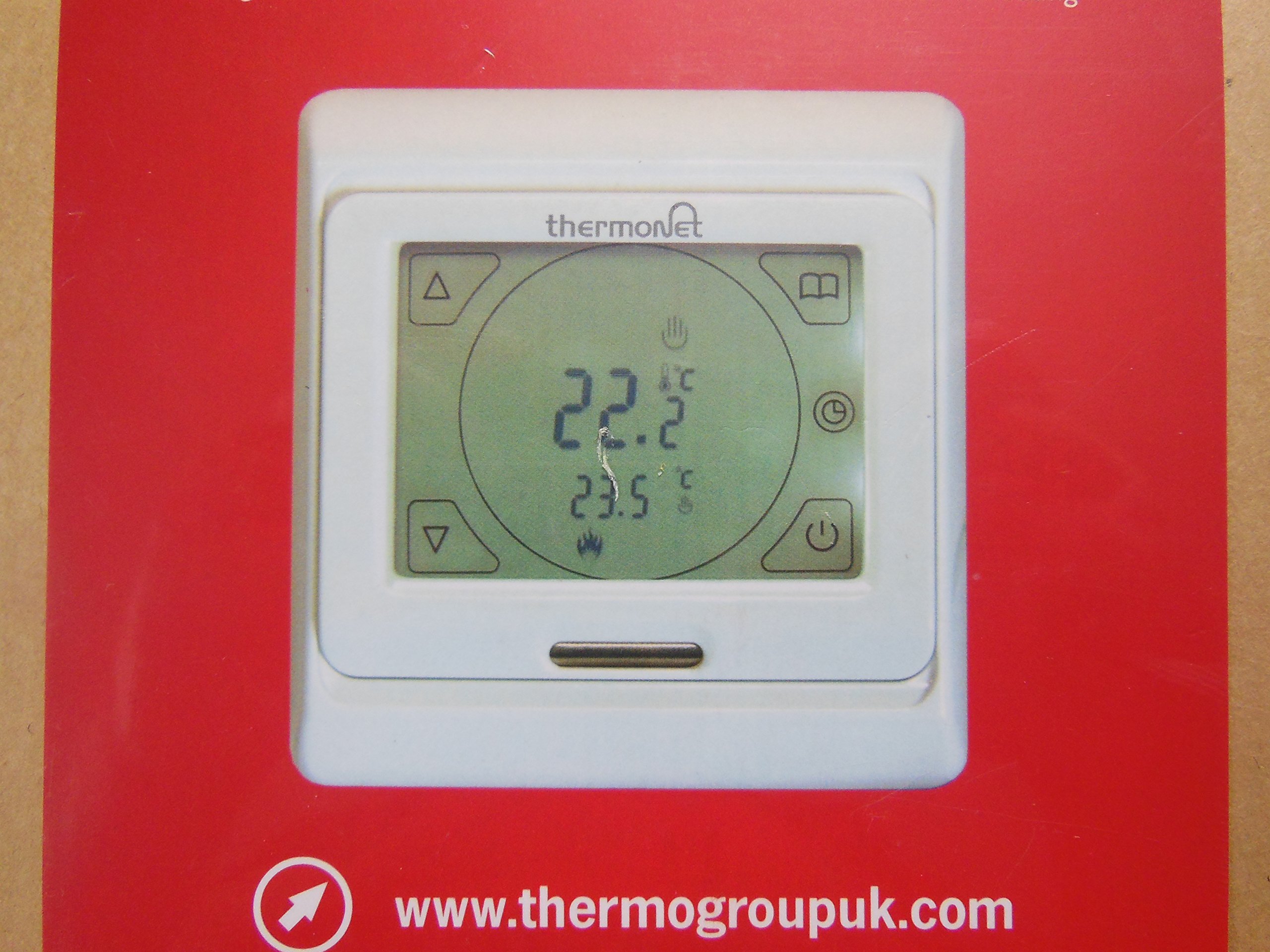Thermogroup White Touchscreen Programmable Thermostat 5259