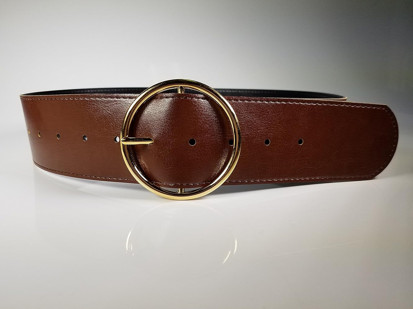 Amazon | [シーランド] 幅の広い ベルト 太い ベルト レディース