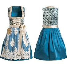 BAVARIA TRACHTEN Dirndl Dress Women German Oktoberfest Blue Without Blouse