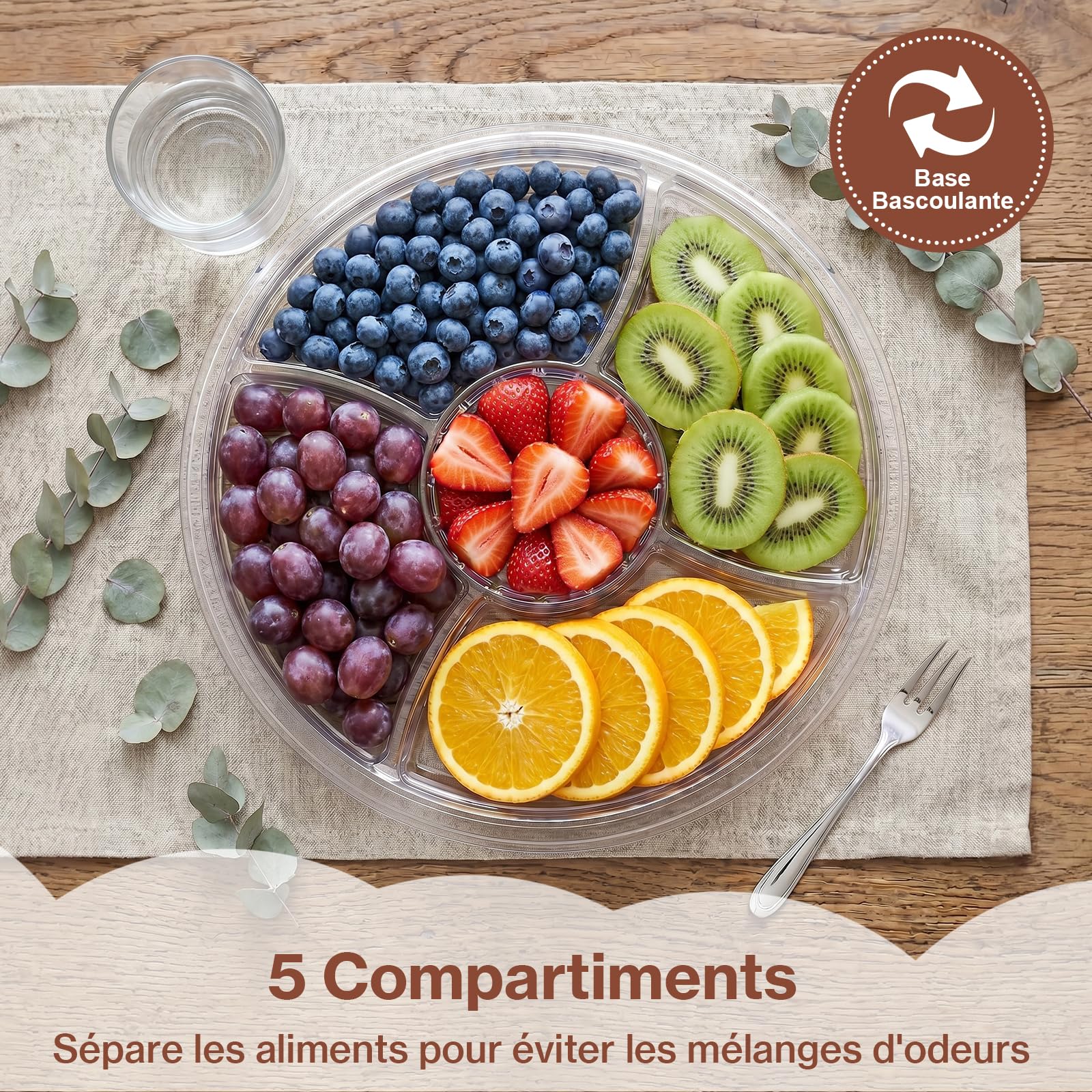 MASTERTOP Cloche à Gâteaux Transparent avec Plateau Réversible, Stand à Gâteaux Multifonctionelle avec Dôme, Boîte à Gâteaux Ronde en Plastique avec Couvercle pour Pâtisserie/Desserts