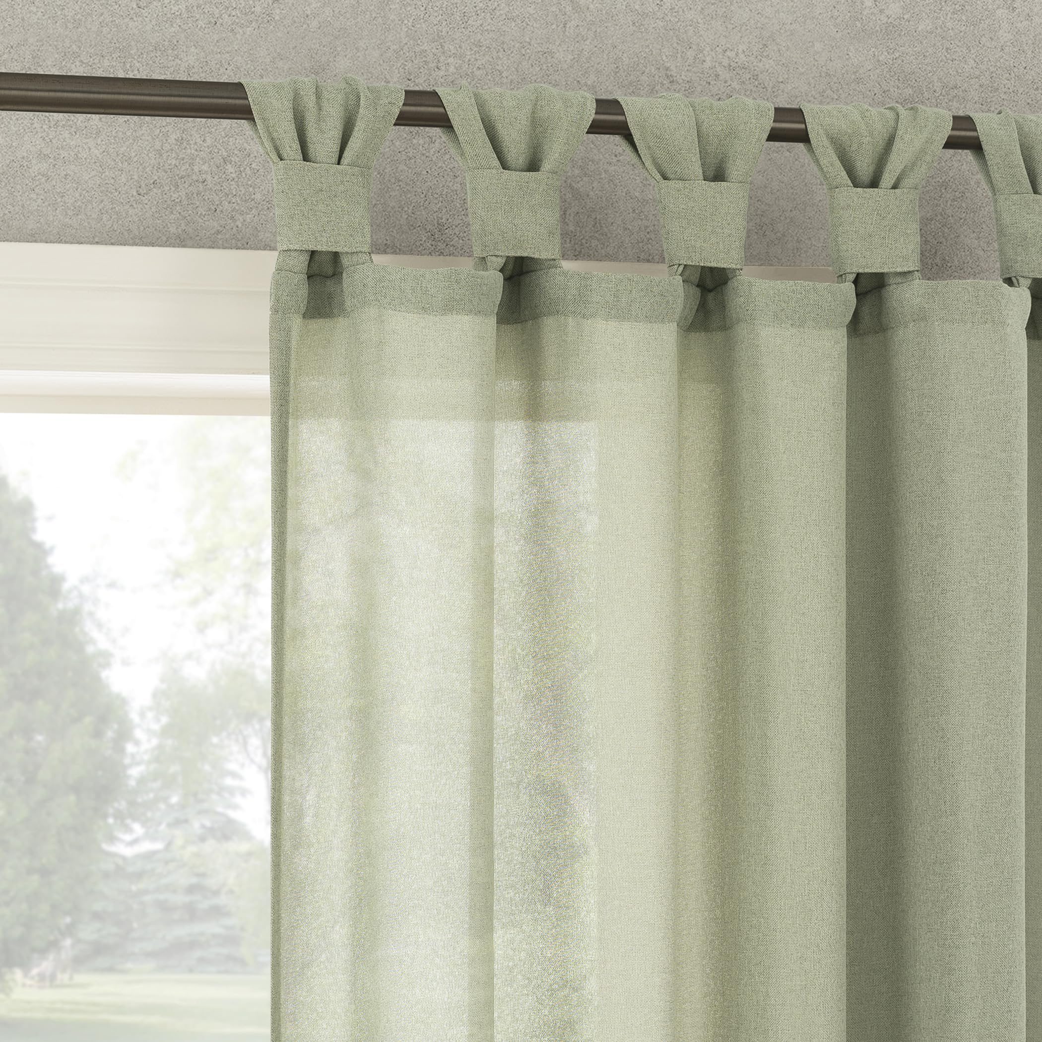Tende A Pannello Semitrasparenti No. 918 - Confezione Da 2, 101.6x243.8 Cm, Con Passanti Intrecciati, Colore Bianco