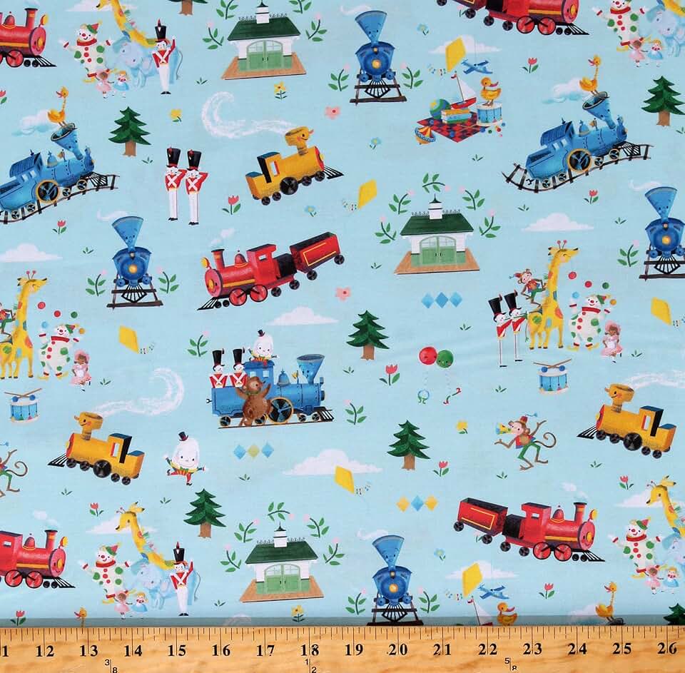 train fabric by the yard