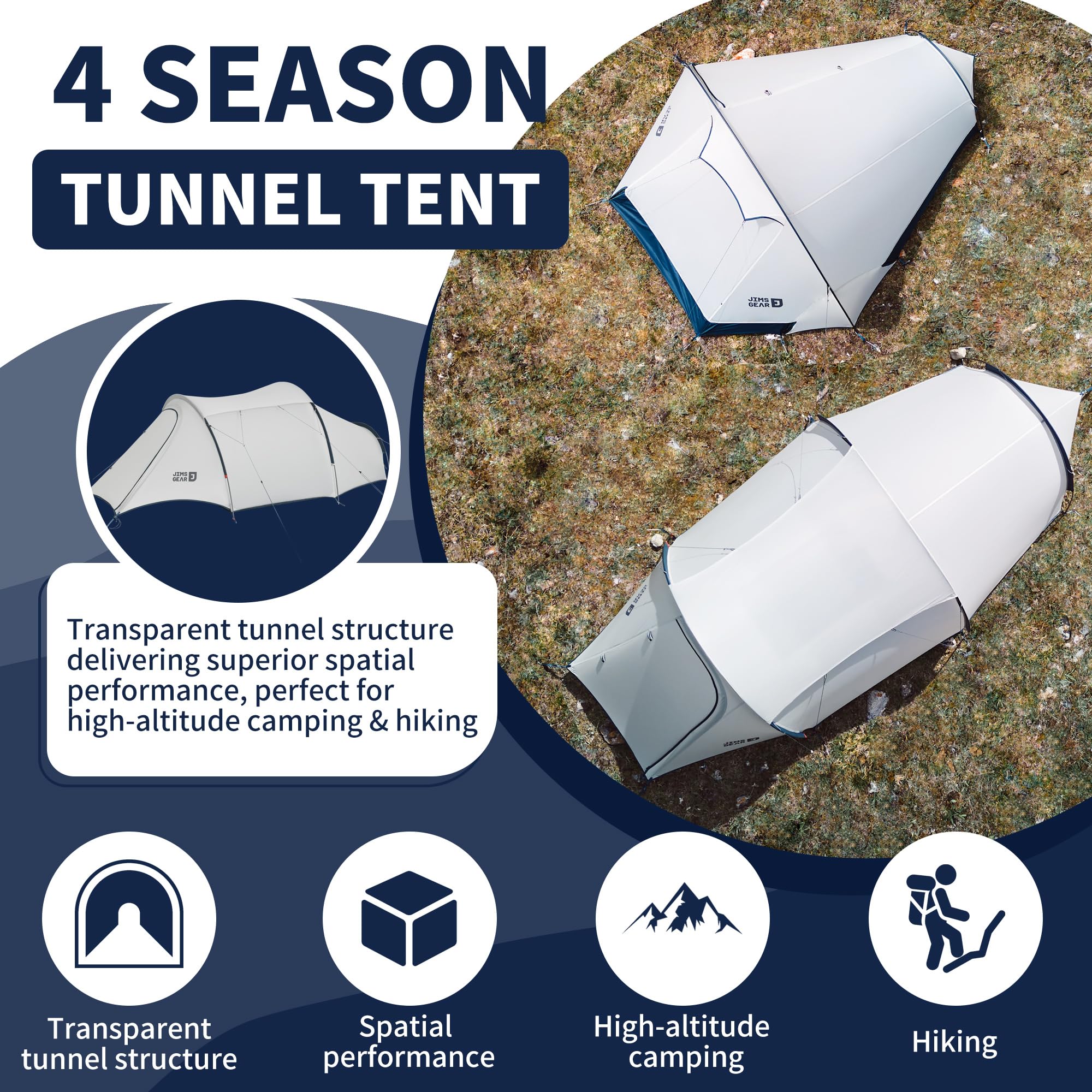 Naturehike Jims Gear DABAN Ultralight Backpacking Tent for 1