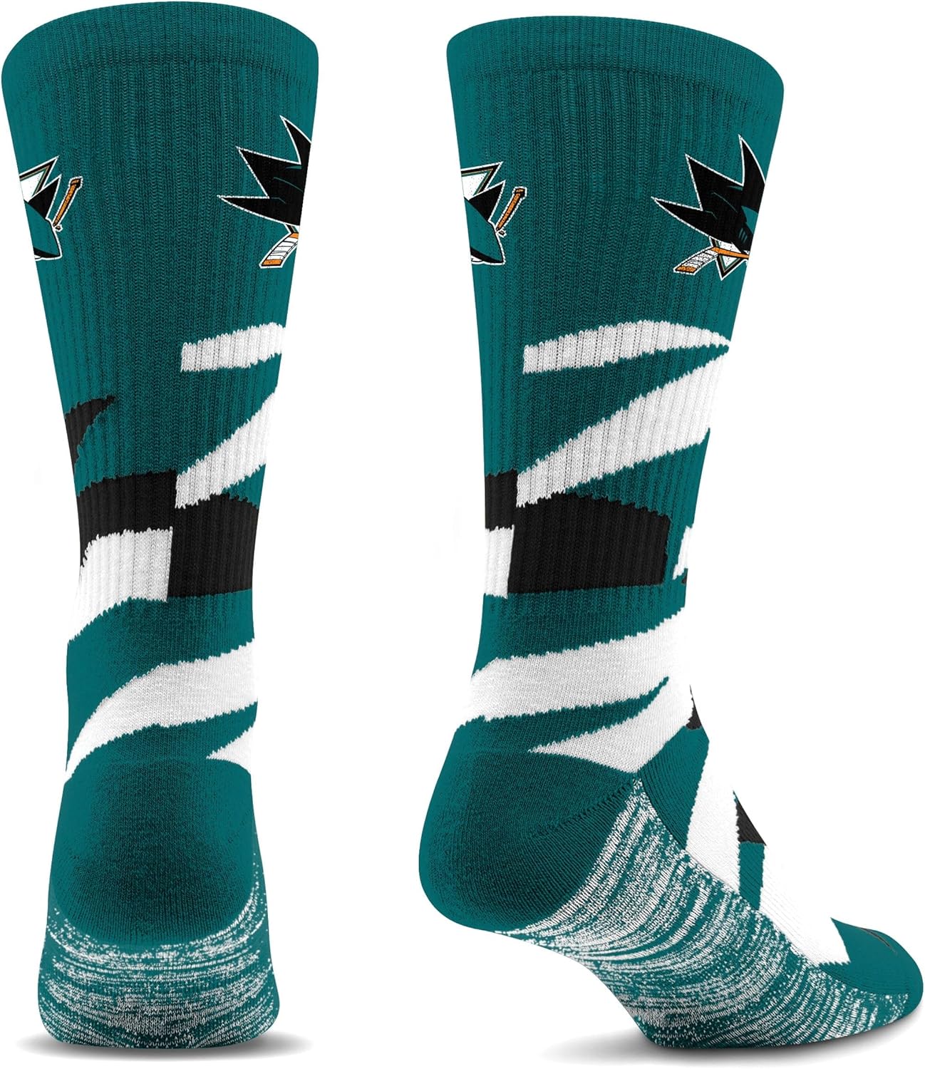 For Bare Feet NHL SAN JOSE SHARKS Shattered Team Colors YOUTH