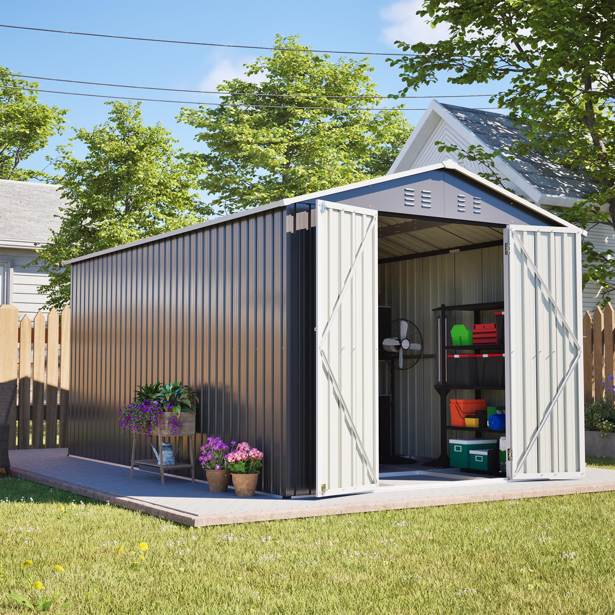 Amazon.com : YOPTO 8x12 FT Large Outdoor Storage Shed with