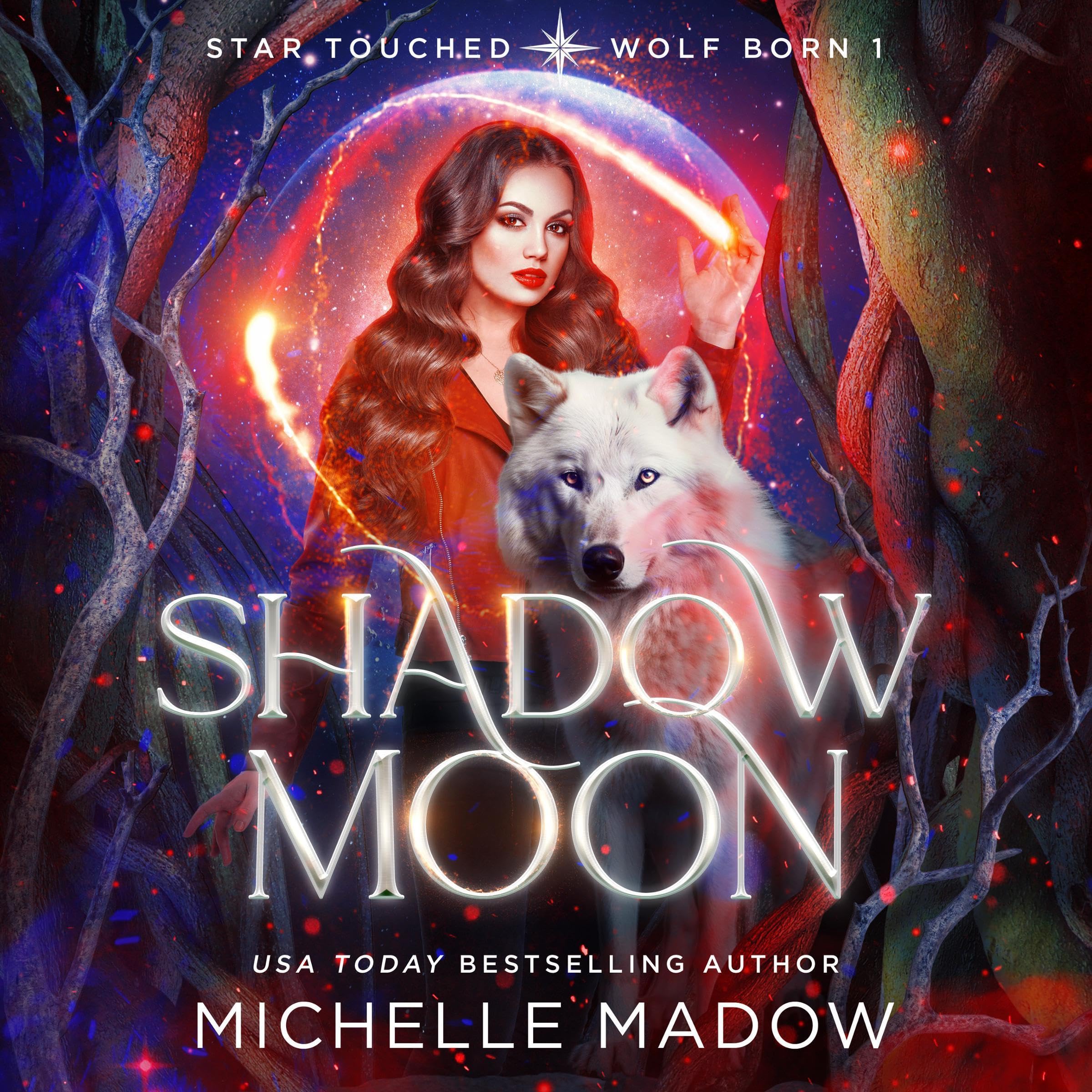 Cover art for Shadow Moon: Star Touched: Wolf Born, Book 2