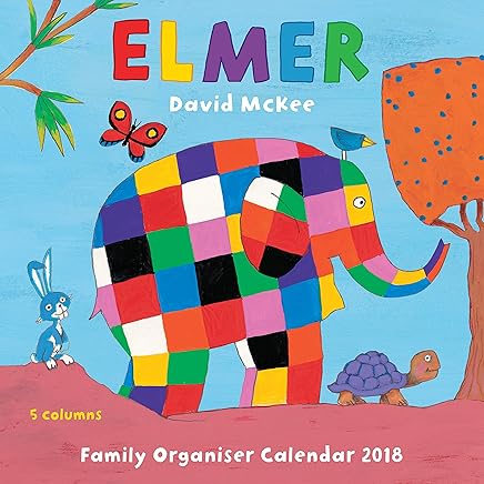 Elmer 2018 Calendar: Family Organizer