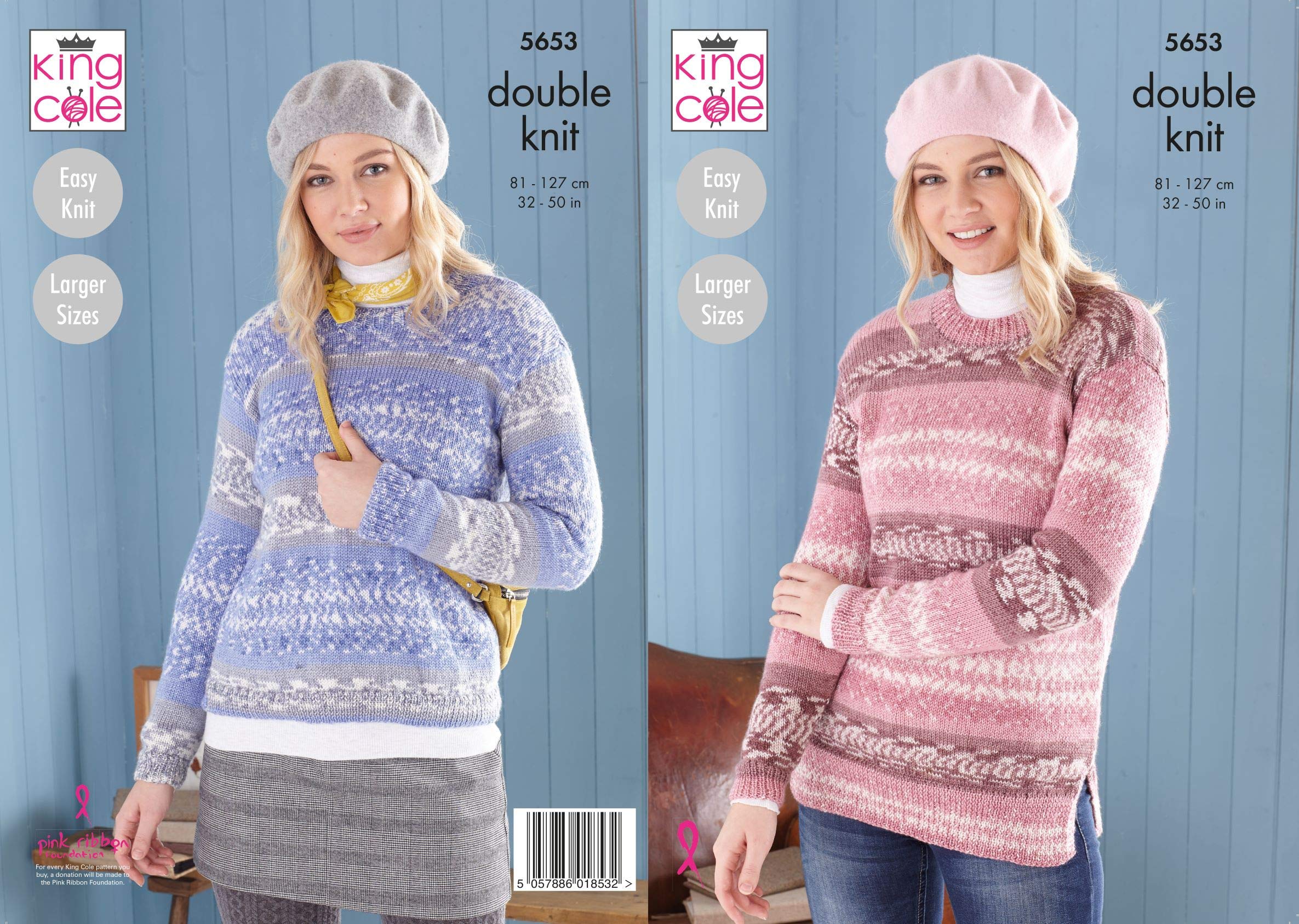 King Cole DK Easy Knit Knitting Pattern Sweater and Tunic 5653