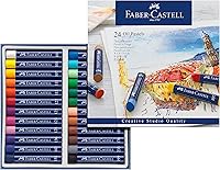 Vista 5 de Faber-Castell Creative Studio - Lápices de colores pastel al óleo, 12 colores vibrantes