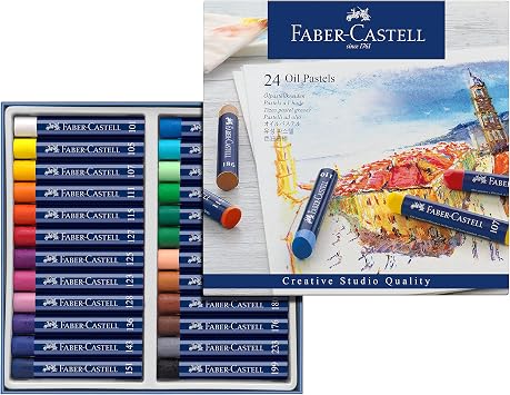 Faber-Castel FC127024 Creative Studio Oil Pastel Crayons 24 Pack, Assorted