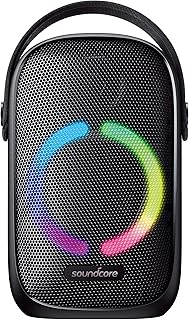 مكبر صوت ساوند كور رايف نيو المحمول بتقنية البلوتوث مع أضواء من انكر - أسود