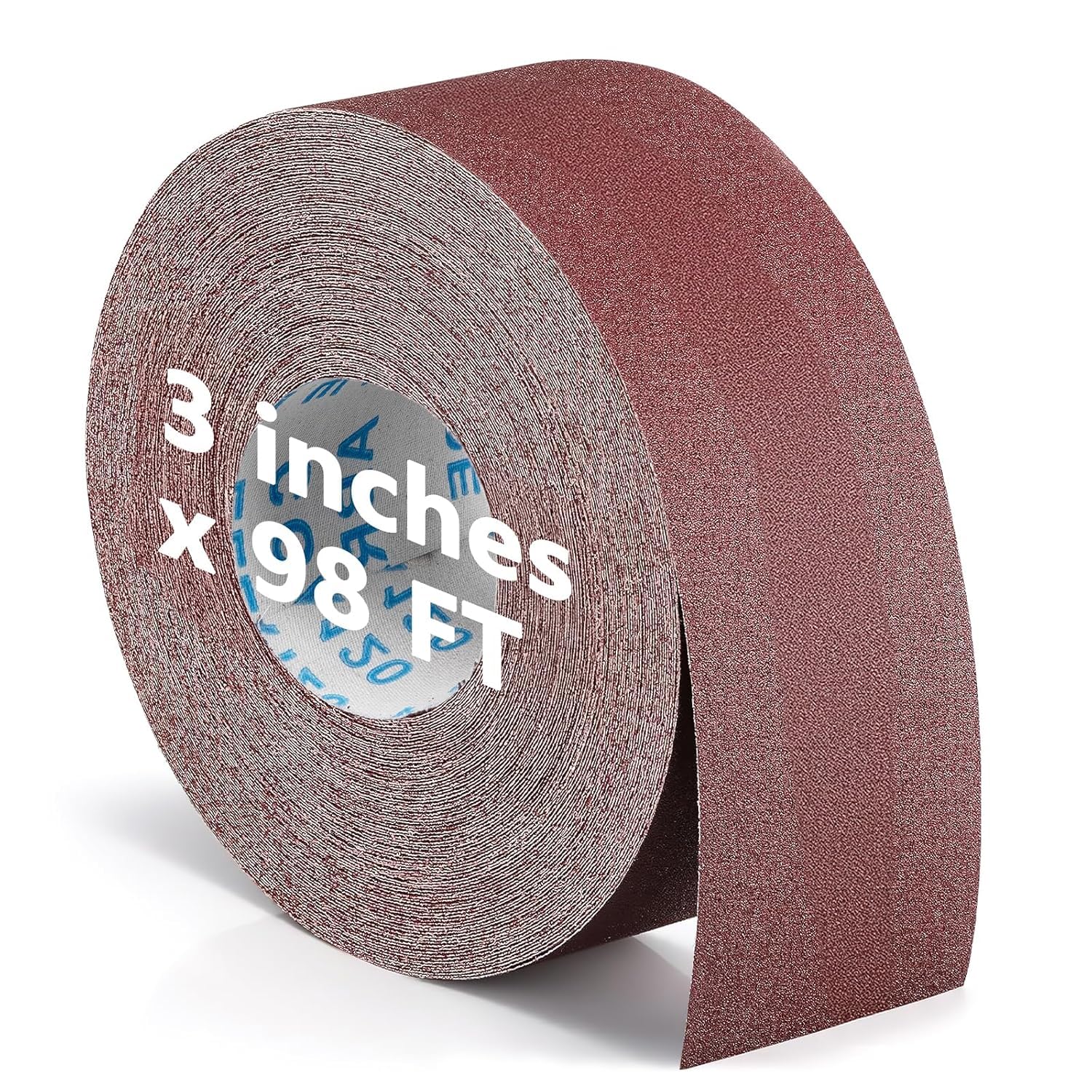 Rotolo abrasivo grana 120 – Carta abrasiva in tela smerigliata, 75 mm x 30 m, ossido di alluminio, nastro levigatrice continua per levigatura legno metallo mobili a secco e ad acqua
