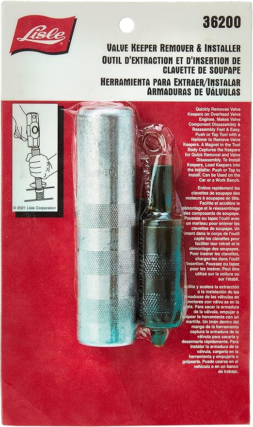 Lisle 36200 Valve Keeper Remover and Installer , Black