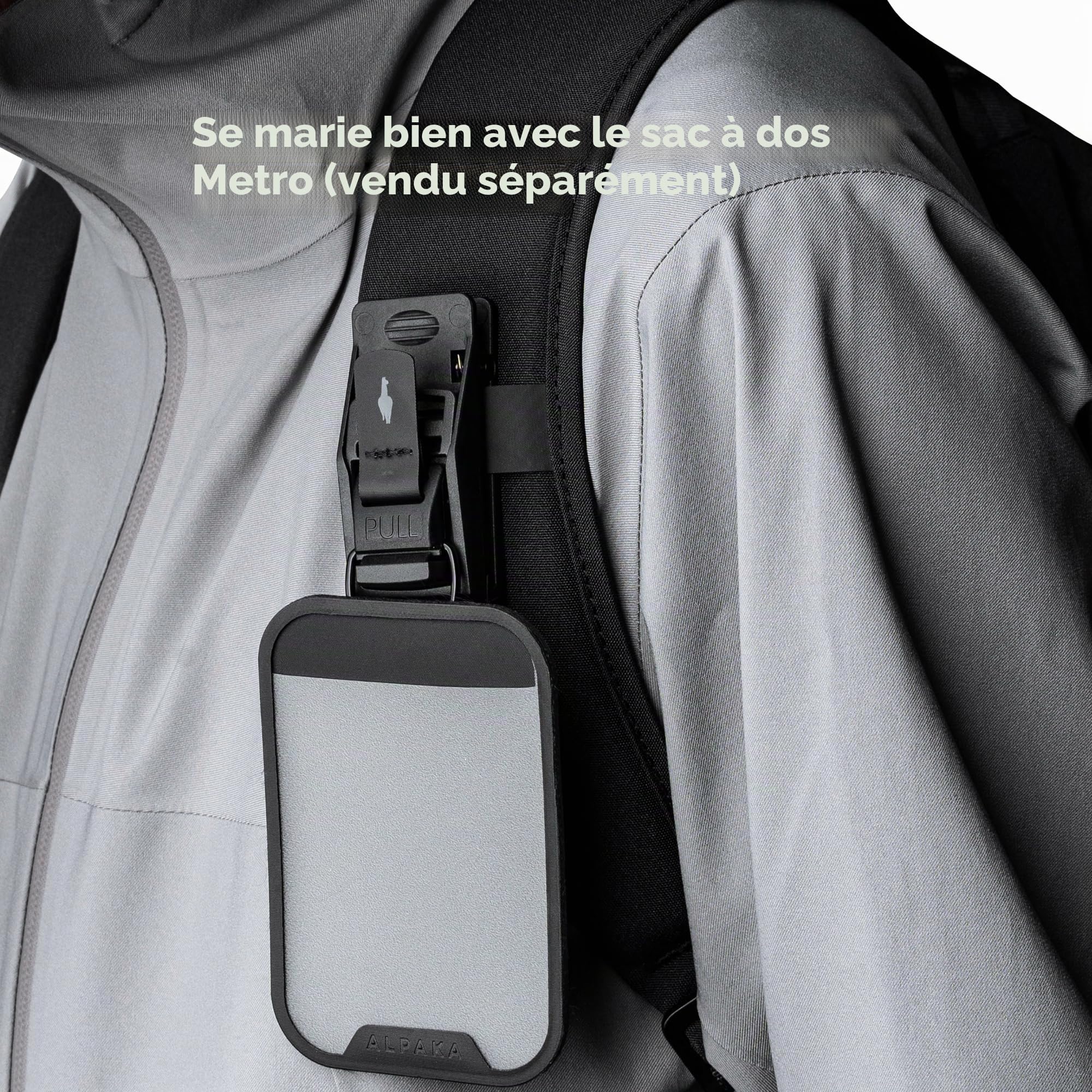 ALPAKA HUB Keychain, Porte-clés Tactique avec Clip de Ceinture, Porte-clés Homme Porte Clés Magnétique Amovible Rapide, Porte Clef MOLLE, Compatible avec ALPAKA Portefeuille, Sling, Sac à dos