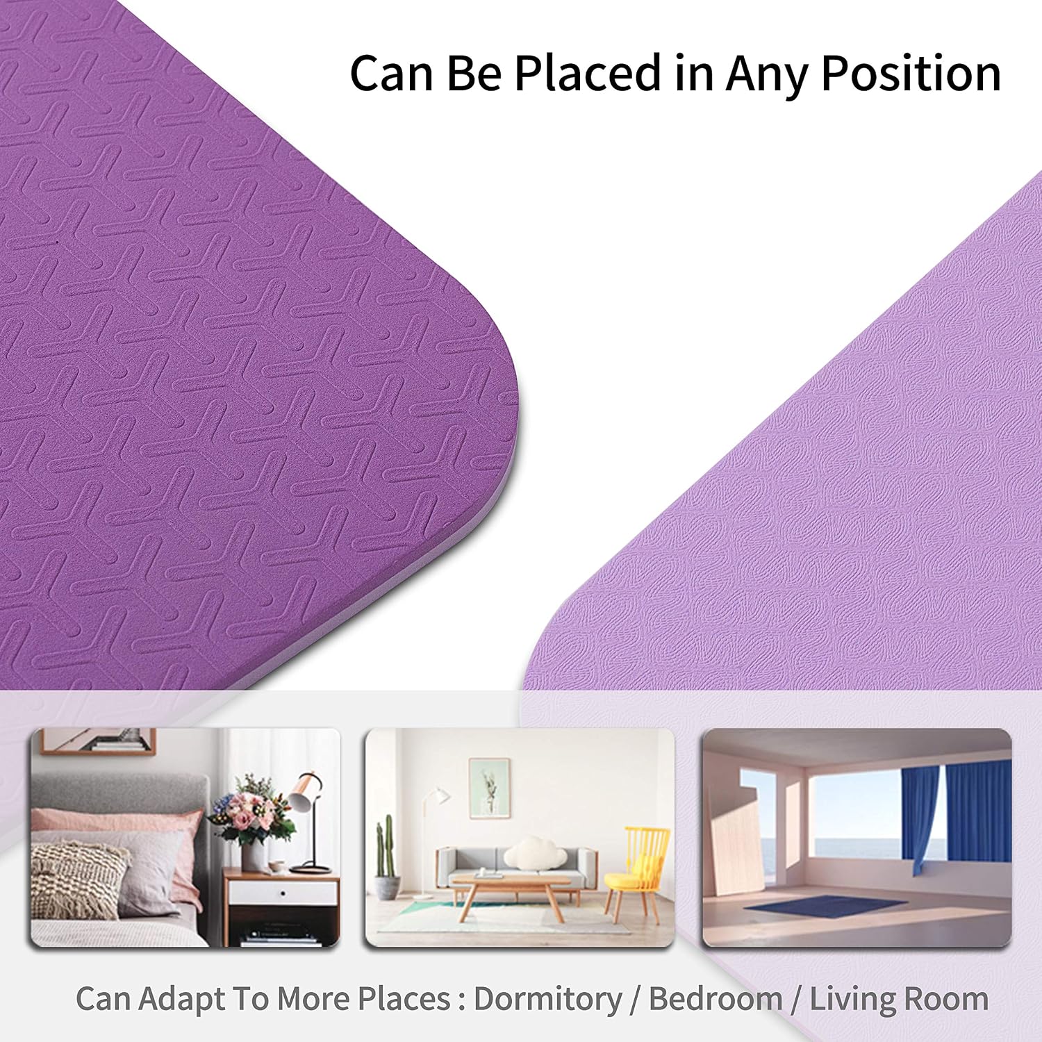 wwww Yoga Mat with Strap, Extra Wide 72 x24 Inch & 27 & 31 Inch, Extra Thick 1/4 & 1/3 Inch, Eco Friendly Yoga Mats By SGS Certified for Yoga Pilates Fitness, Best Gift for Lover