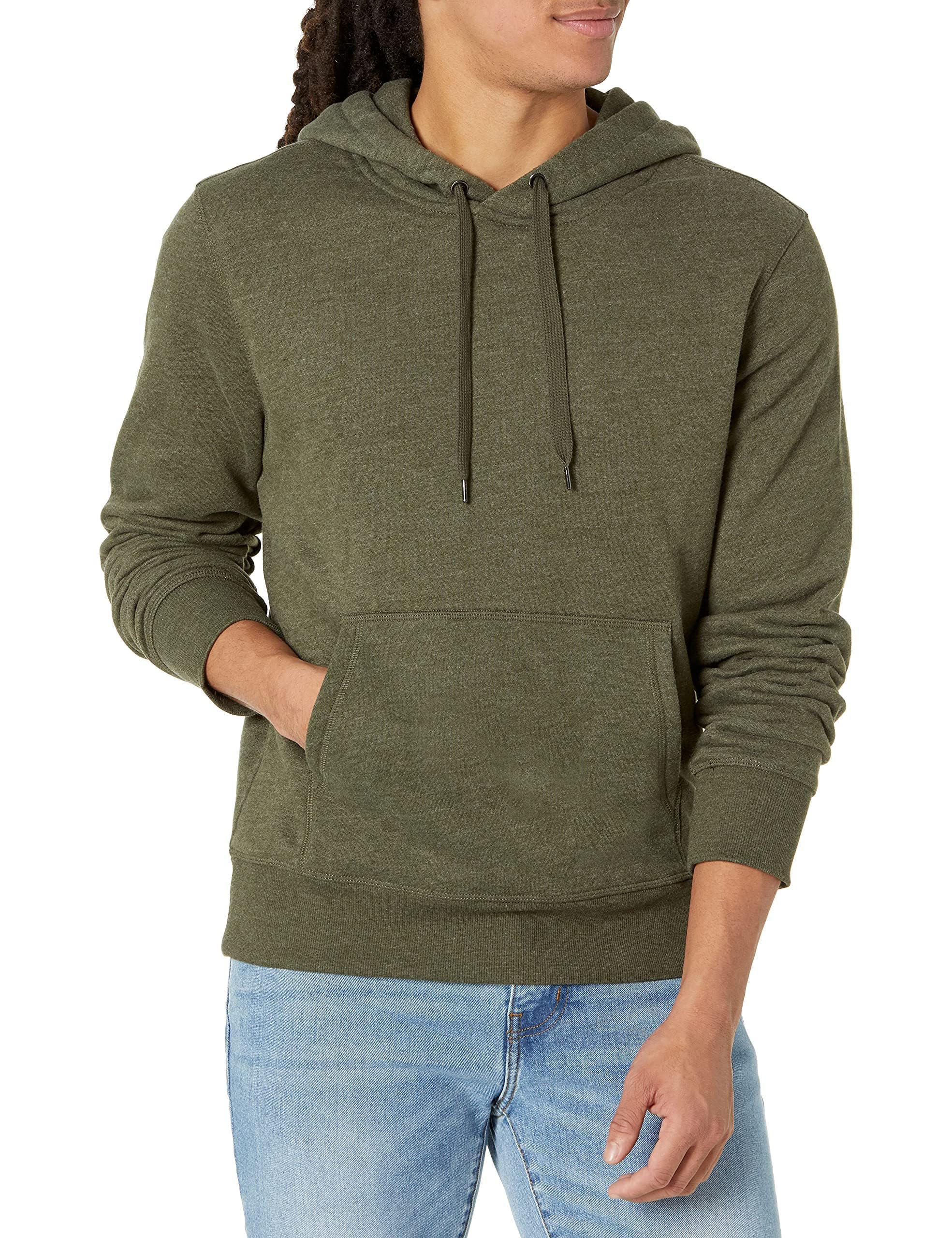 Amazon Essentials Men's Pullover Sweatshirt Hoodie (Available in Big & Tall), Olive Heather, XXL