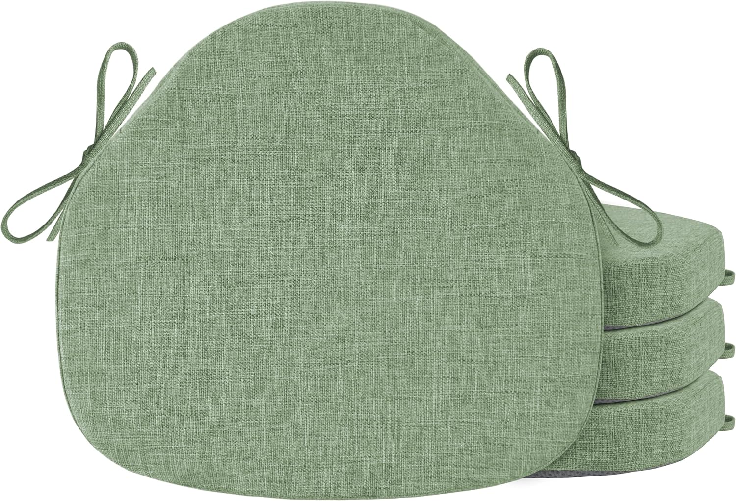 OVOV Chair Cushions for Dining Chairs Set of 4 Sage Green 16x15 Inch