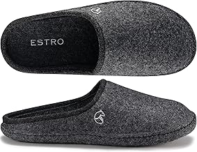 ESTRO Men's Felt Slippers with Felt Sole – Slippers Men's Winter Warm Slippers Men Felt Slippers Wool Felt