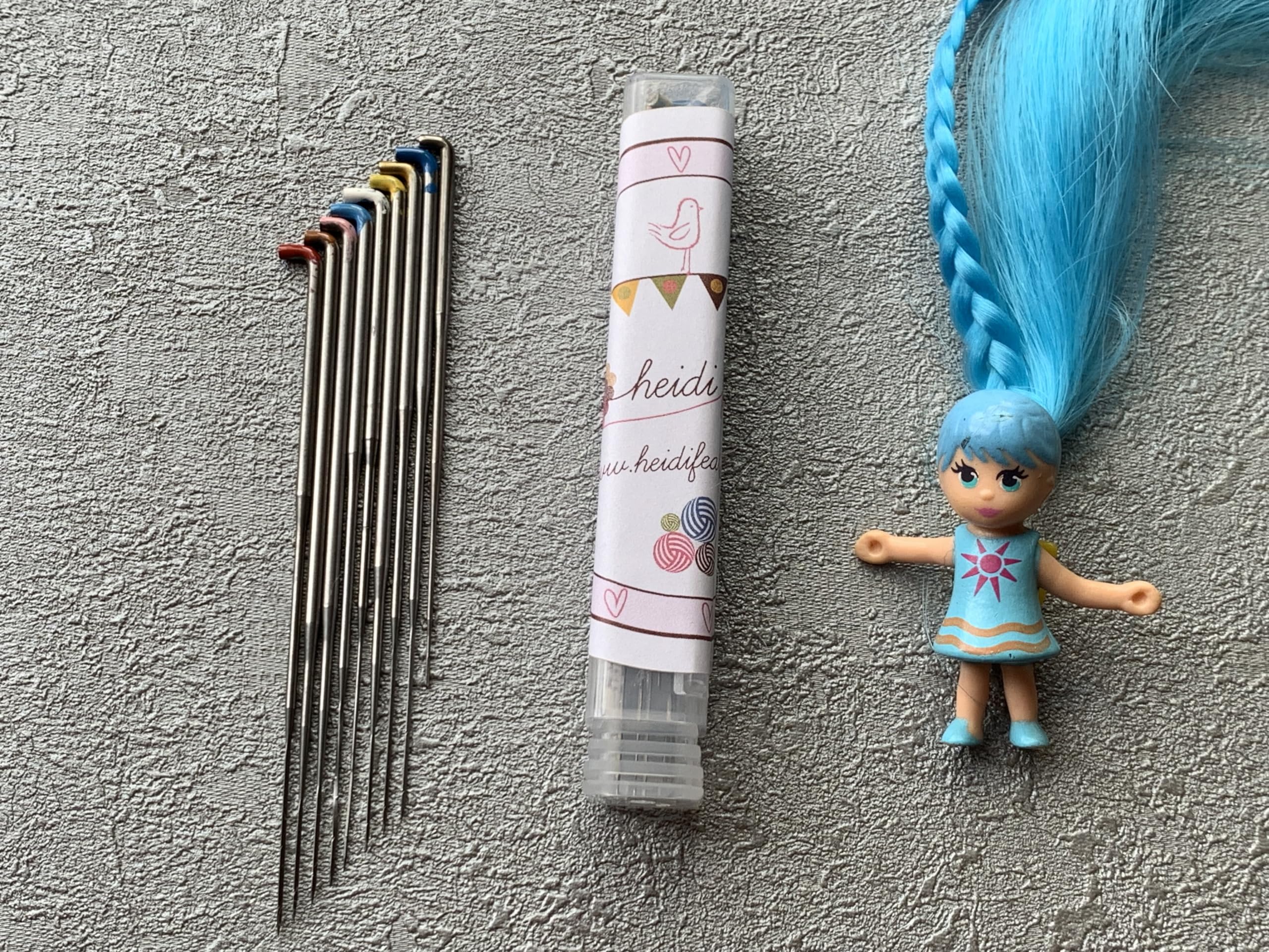 heidifeathers 'Rooting Hair Mix' Felting Needles - for Adding Wool and Fibres to Dolls and Fur to Animals