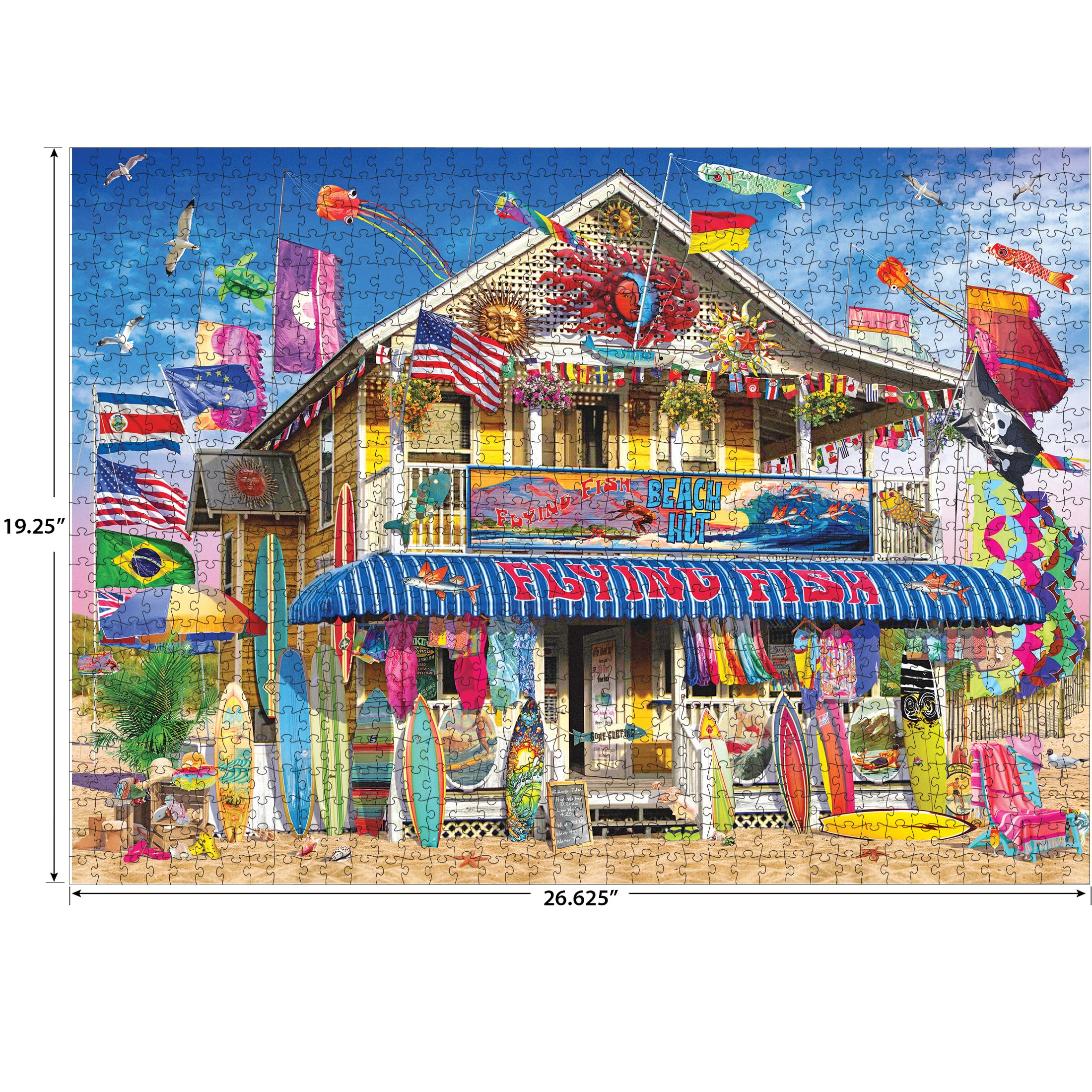 Amazon.com: RoseArt - Kodak Premium - Surf Shack - 1000 Piece