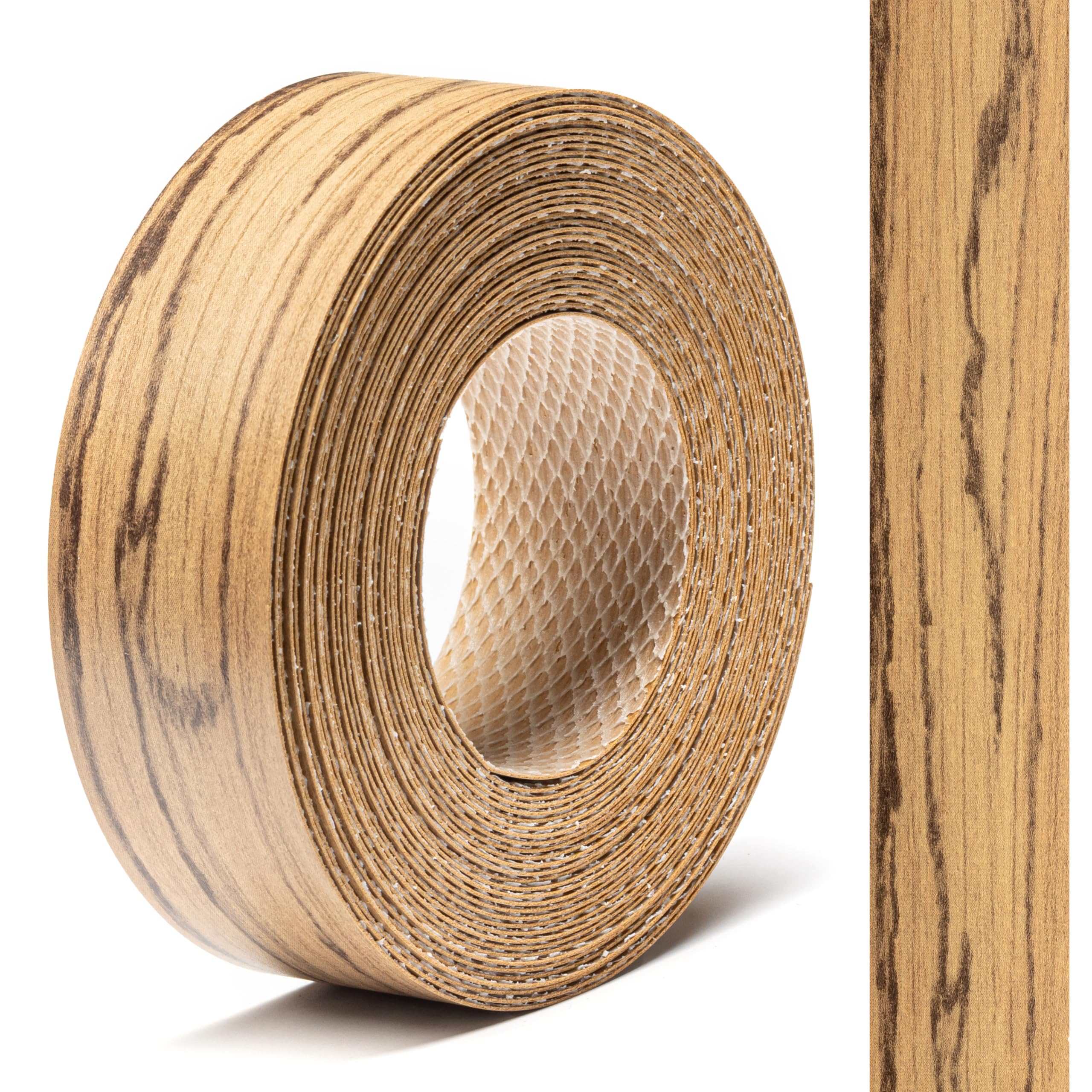 FOLDECOR Macassar Ceylon Hotmelt Melamine Edge Banding Tape 21mm x 5m, Iron on Edge Trim Strip for Furniture, Cabinets, Shelves & Panels, Easy to Apply & Cut — image 1