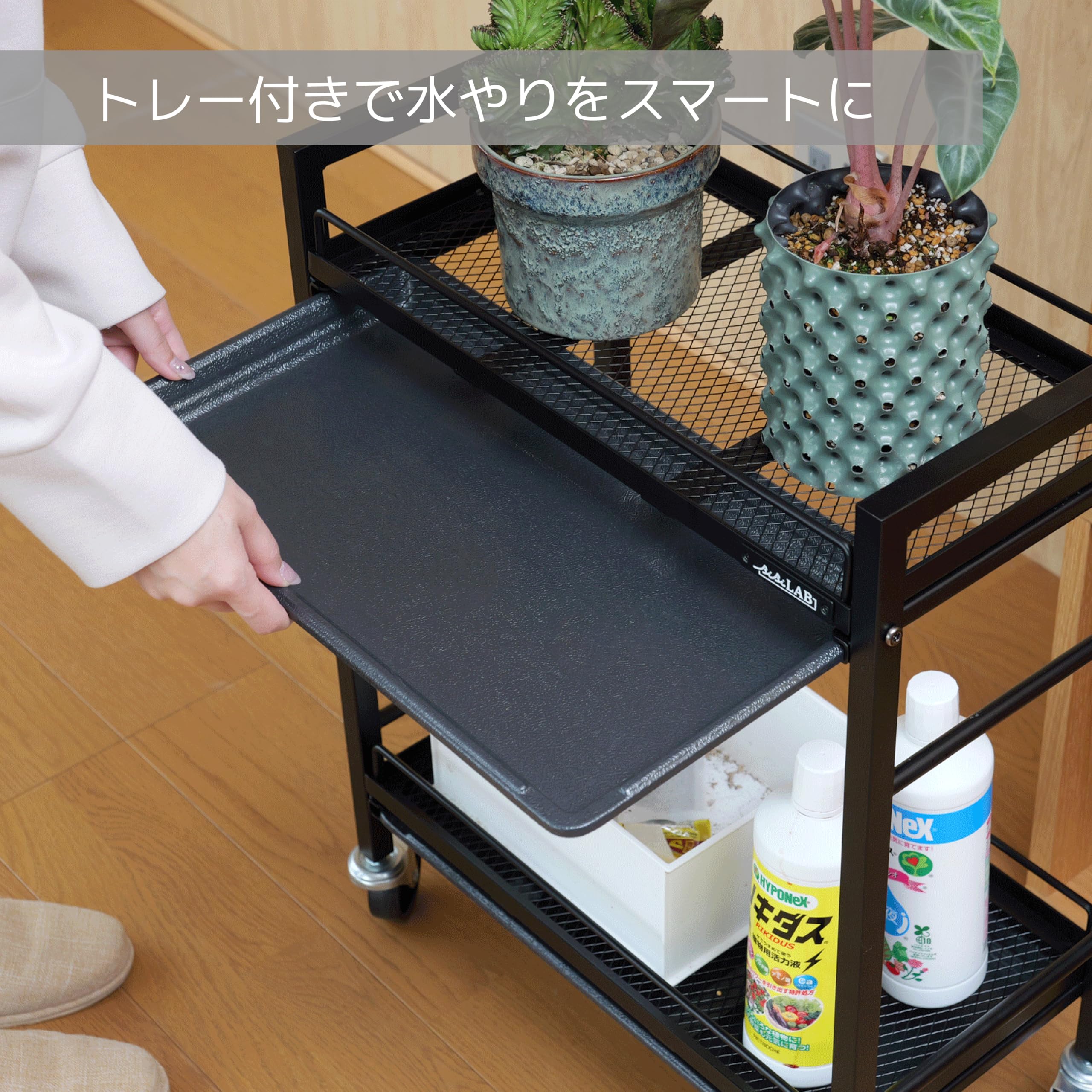 Amazon.co.jp: BIBIPLANTS(ビビプランツ) 水やりプランターワゴン 水