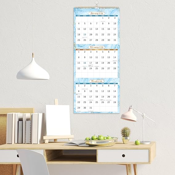 2027 Calendar - 2027 Wall Calendar, 3 Month Calendar 2027, December 2026 - January 2028, 11 x 26, 14 Months Calendar (Vertical), Large, Lay- Flat Design