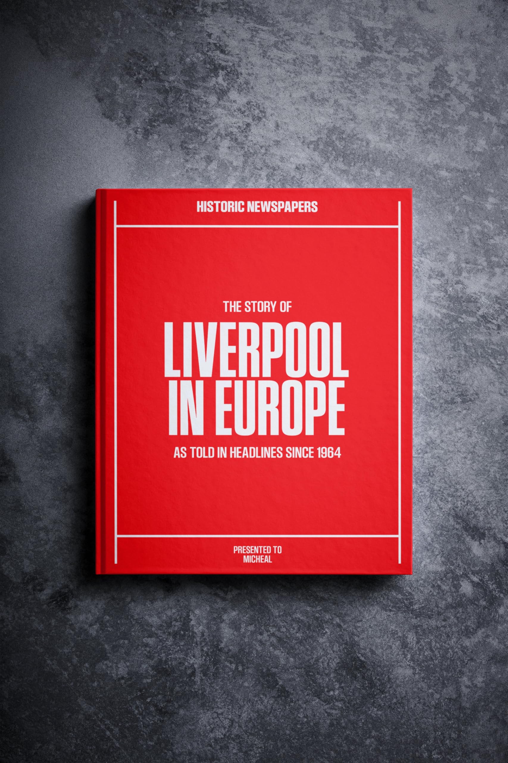 Personalised Liverpool European Football Newspaper History Book — image 1