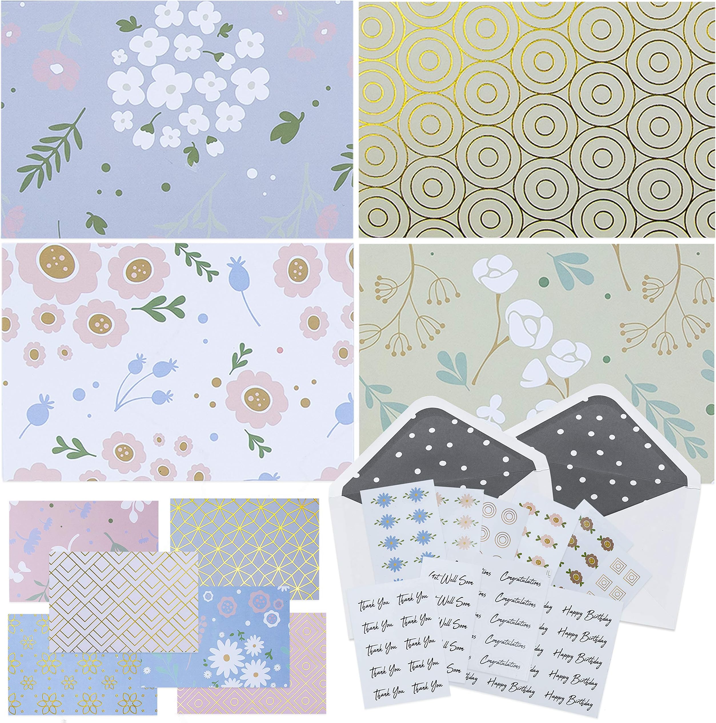 Baby Nest DesignsBlank Cards and Envelopes. 50 All Occasion Blank Greeting Cards Assortment with Envelope Stickers. Thank You Cards, Birthday Card, Congratulations Cards Set…