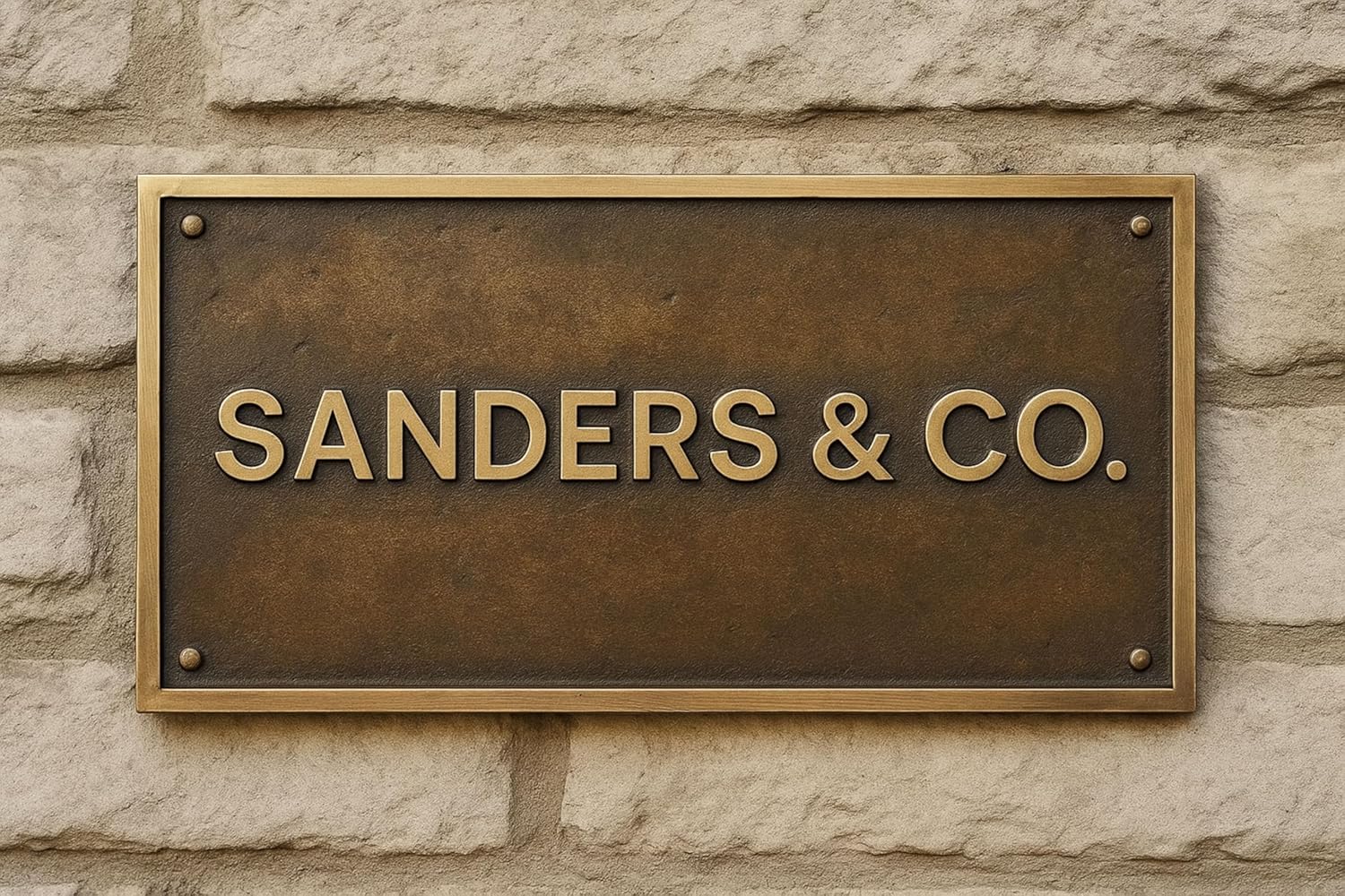 Custom Brass Plaque Antique Bronze Finish | Handmade Solid Cast Brass Nameplate & Sign with Logo or Text | Weatherproof House, Memorial & Business Wall Sign