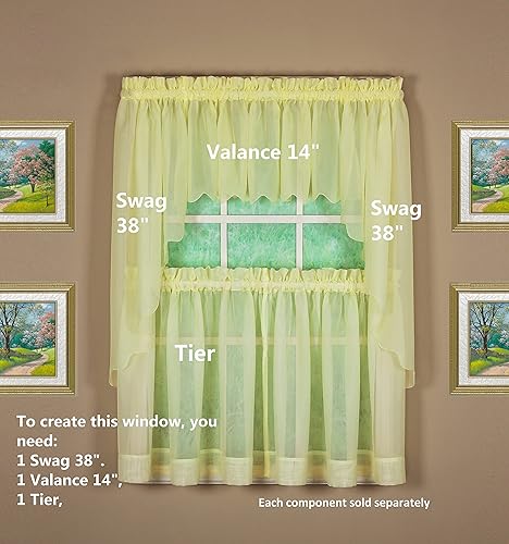 Vista 666 de Today's Curtain - Cortina Emelia de gasa original, panel de 84 pulgadas, negro, 60 pulgadas de ancho x 84 pulgadas de largo