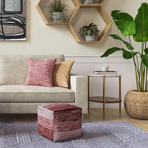 Miniatura 2 de SIMPLIHOME Wagner SOLID ACACIA WOOD - Mesa auxiliar redonda de madera y mármol de mediados de siglo de 18 pulgadas de ancho, color blanco/natural