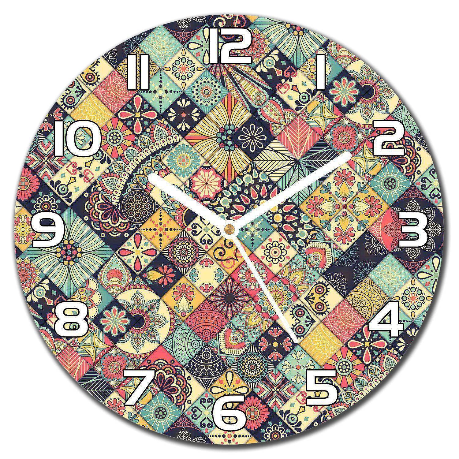 Horloge en verre de sécurité Coloray 30 cm impression moderne salon