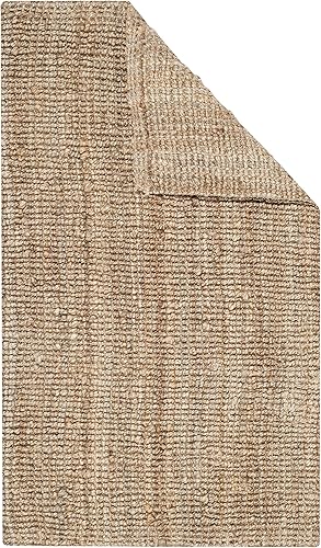 Miniatura 5 de Safavieh Colección de fibra natural NF447A, 2 x 10 pies, color natural - Alfombra de yute de pasillo, alta calidad, hecha a mano, textura gruesa de