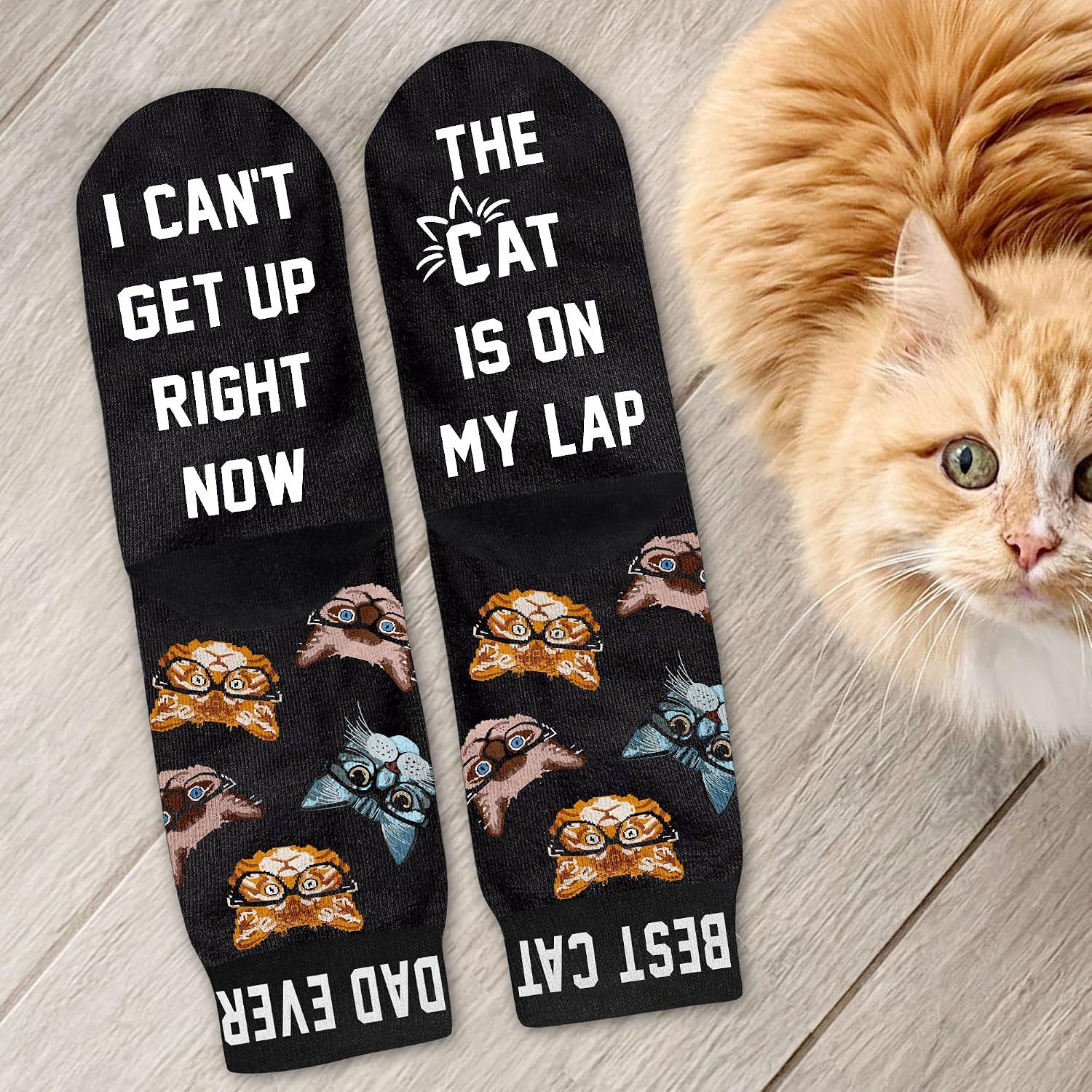 VICRAZY Father Day Gift For Dog Dad, Cat Dad - Crazy Funny Socks for Men, Women - Stocking Stuffers for Cat, Dog Lovers image 5