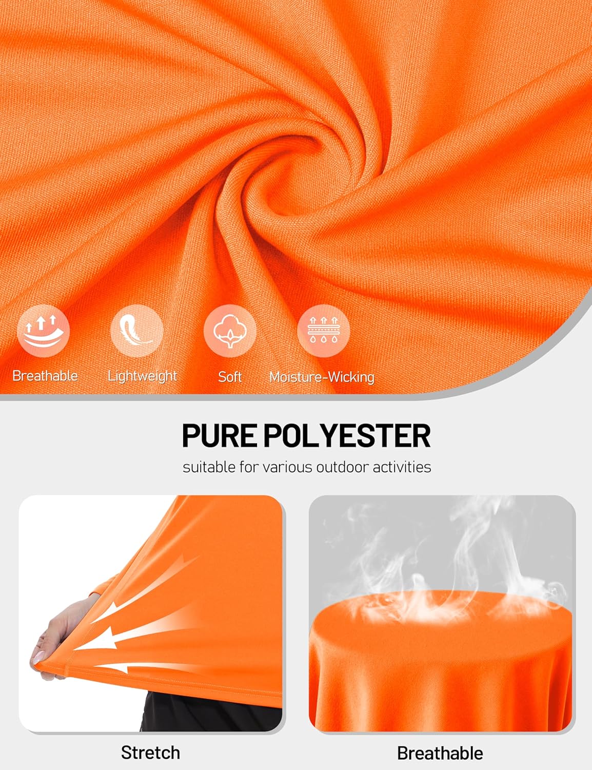 TACVASEN Women's Quarter Zip Pullover Golf Shirts UPF 50+ Long Sleeve Sun Shirts UV Protection Workout Tops - Image 4