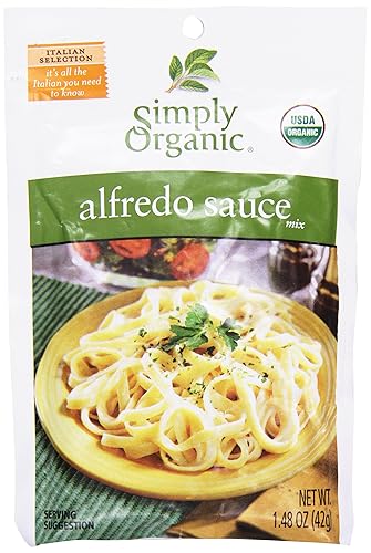Simply Organic Alfredo - Mezcla de salsa certificada orgánica sin gluten 148 onzas