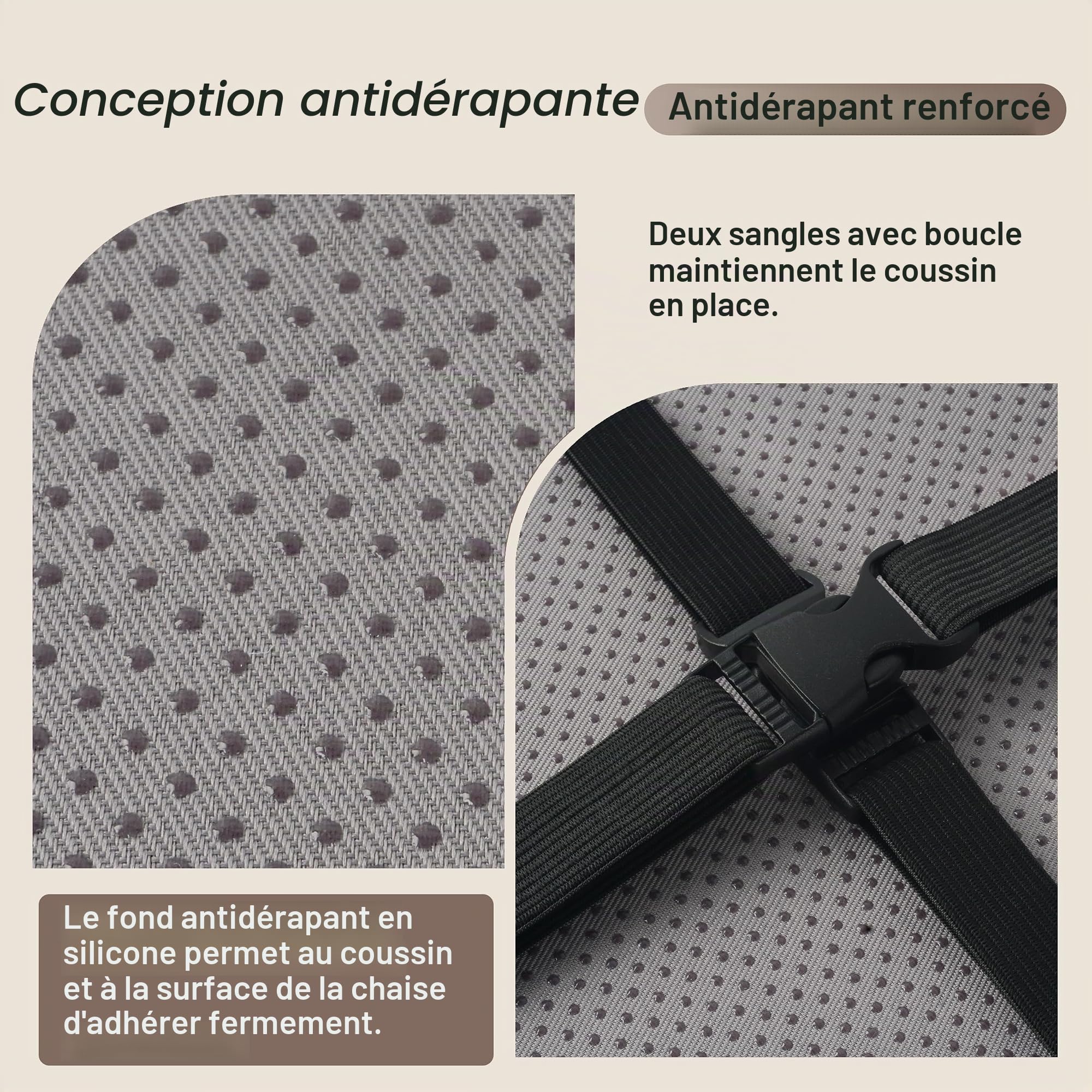 OVOV Lot de 2 coussins ronds pour tabouret de bar - 30 x 30 x 6,5 cm - Avec rembourrage épais en silicone antidérapant - Noir
