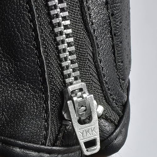 Miniatura 4 de J.A.G. Guantes de cuero para motocicleta, protección de nudillos, guantes de moto para pantalla táctil para hombres