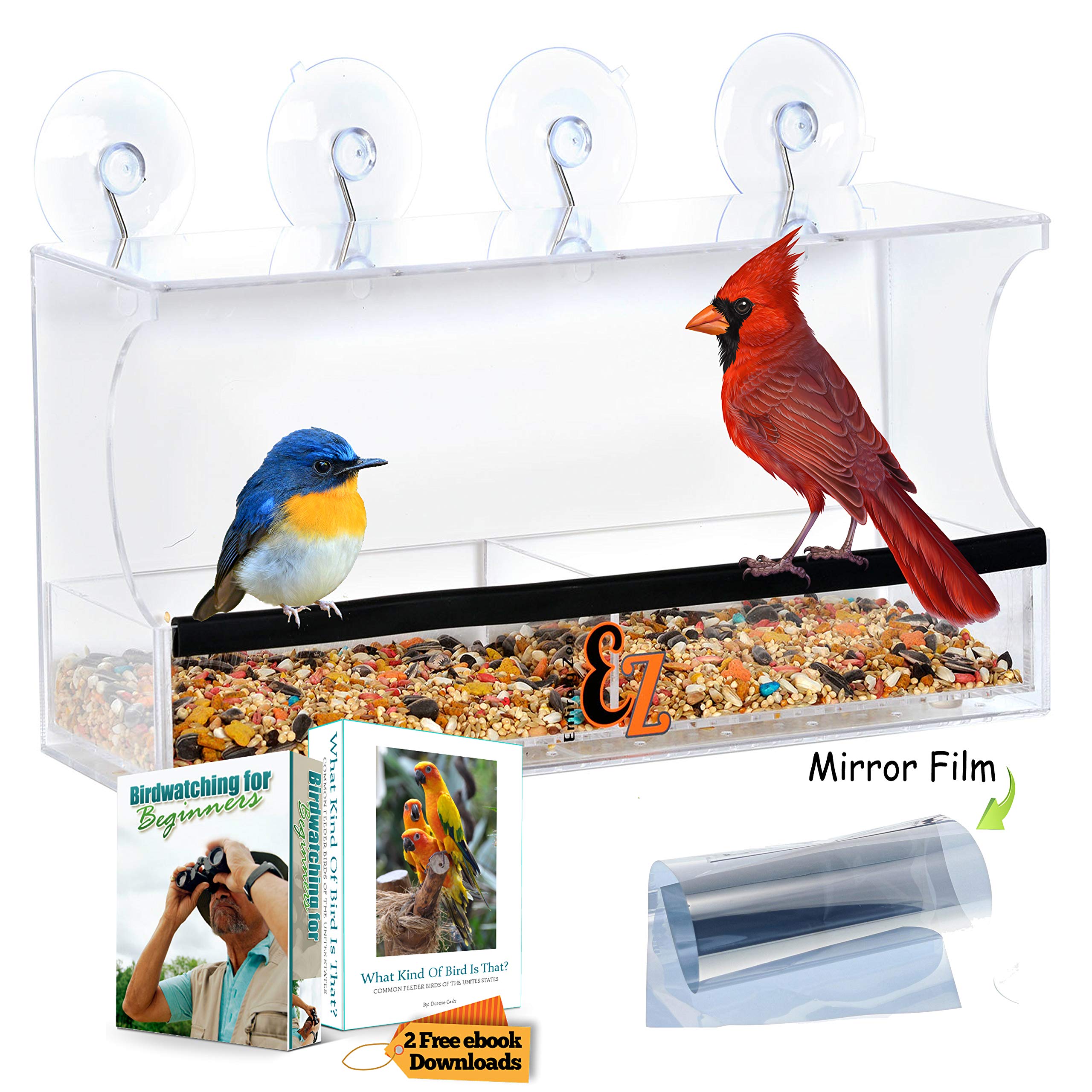 Entirely Zen Window Bird Feeder Squirrel Feeder Super Strong