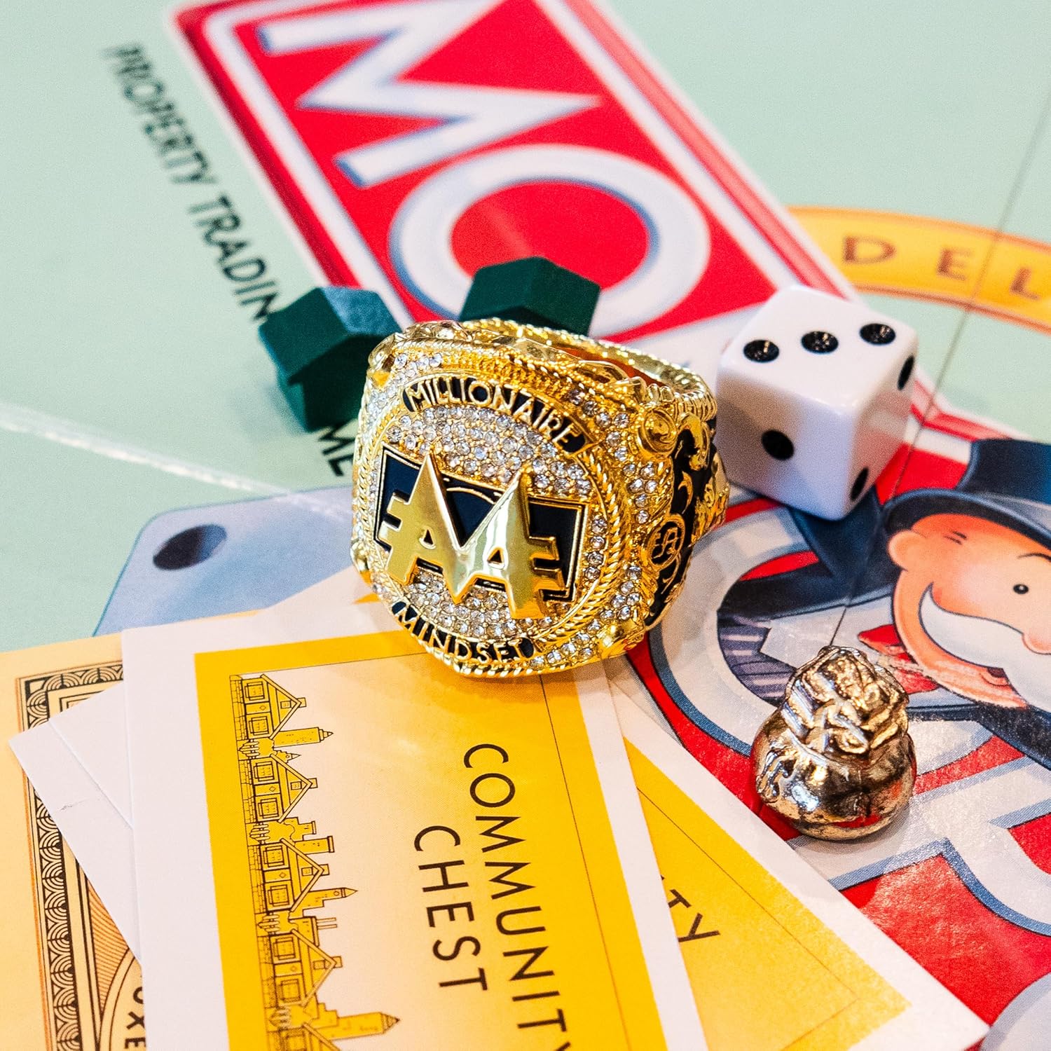 Monopoly Millionaire Mindset Championship Trophy Award Ring