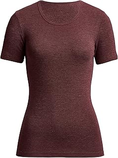 Conta Thermal Short Sleeve Shirt, T-Shirt with Natural Cotton, Warming Underwear for Women, Crew Neck, Women's Clothing, in Navy Melange, Sizes: 36/XS - 50/4XL
